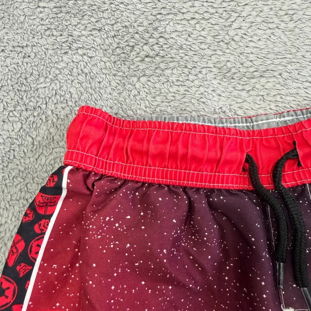 Star Wars Swim Trunks Boys 8 Red Darth Vader Stormtrooper Board Shorts